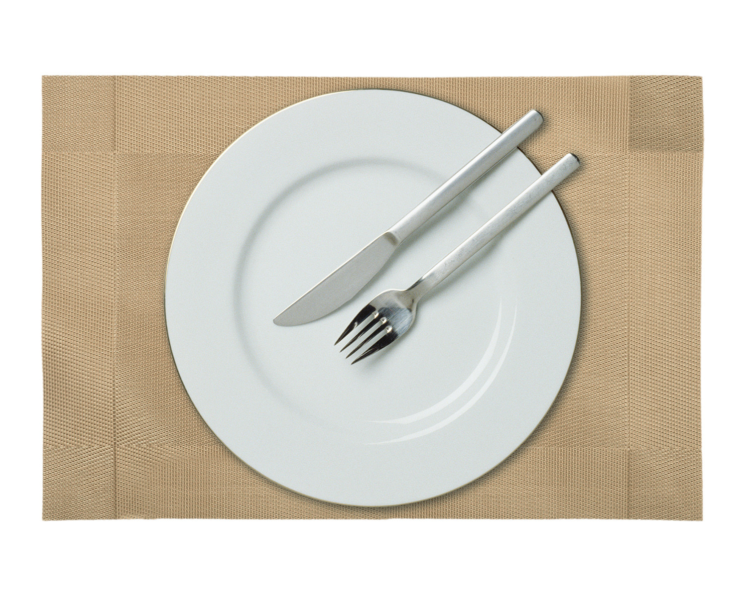 Kuber Industries Reversible Non-Slip Wipe Clean Heat Resistant PVC Placemats for Dining Table,(Light Brown)