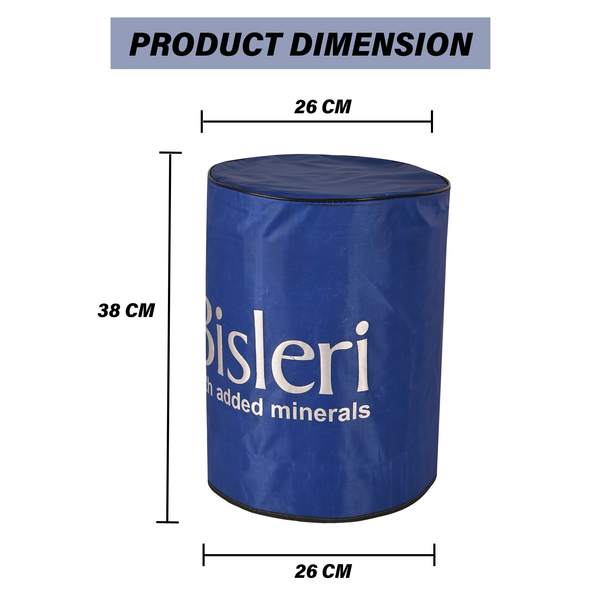 Kuber Industries Rexine 20 Ltr Water Camper Cover  Easy-To-Clean  Machine Washable Dispenser Bottle Cover - Ideal for Home Office Hospital  Outdoor Use  Blue