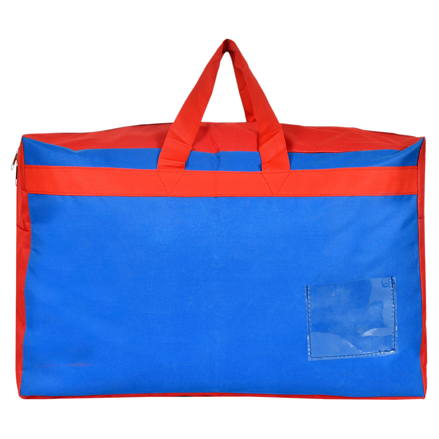 Kuber Industries Rexine Foldable Travel Duffle Bag, Storage Bag, Wardrobe organizer For Traveling (Blue) 54KM4218
