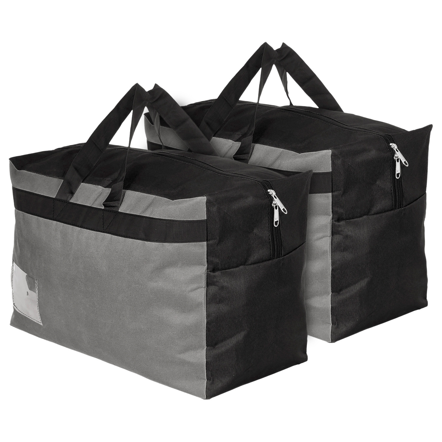 Kuber Industries Rexine Foldable Travel Duffle Bag, Storage Bag, Wardrobe organizer For Traveling (Grey) 54KM4216