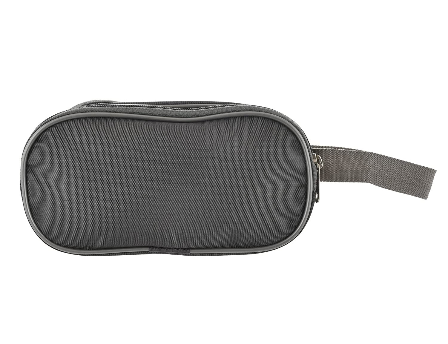Kuber Industries Rexine Lightweight Travel Toiletry Bag Shaving Kit With Carrying Strap (Grey) 54KM4283