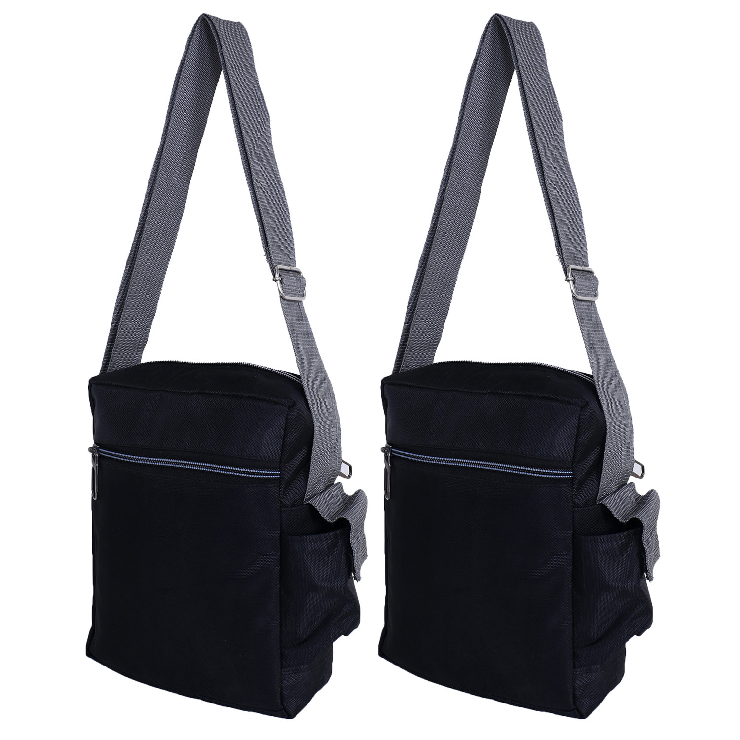 Kuber Industries Rexine Waterproof Crossbody Travel Office Messenger Bag | Sling Bag For Men & Women (Black)