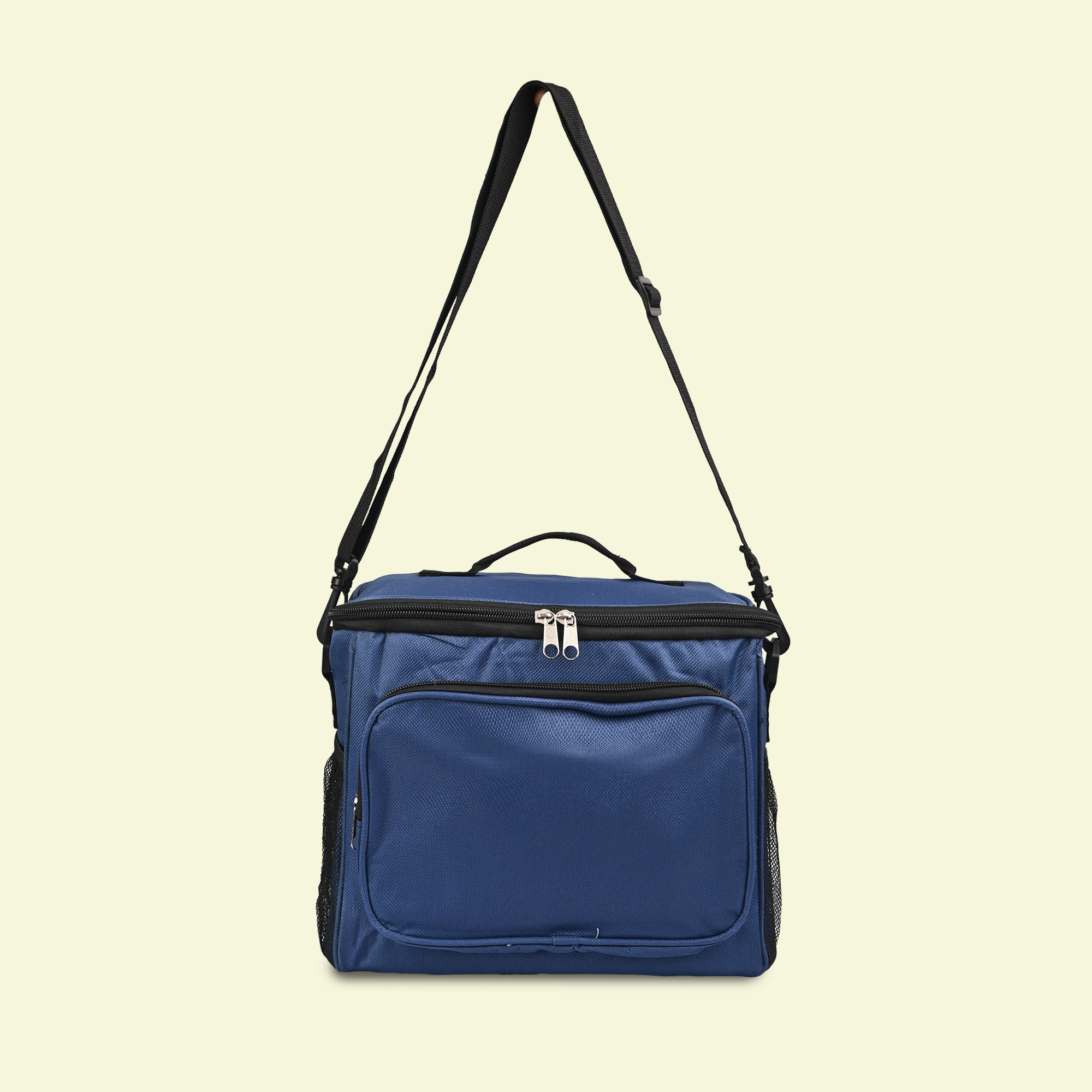 Kuber Industries Rexine Waterproof Insulated Lunch Box Bags for Men with Zip  Lightweight  Easy To Clean Food  Lunch Bag for Office School  College  Blue