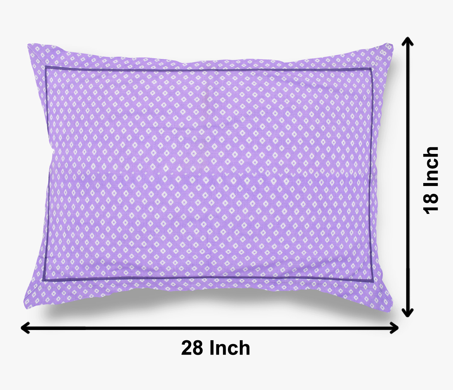 Kuber Industries Rhombus Design Cotton Pillow Covers, 18 x 28 inch,(Purple)