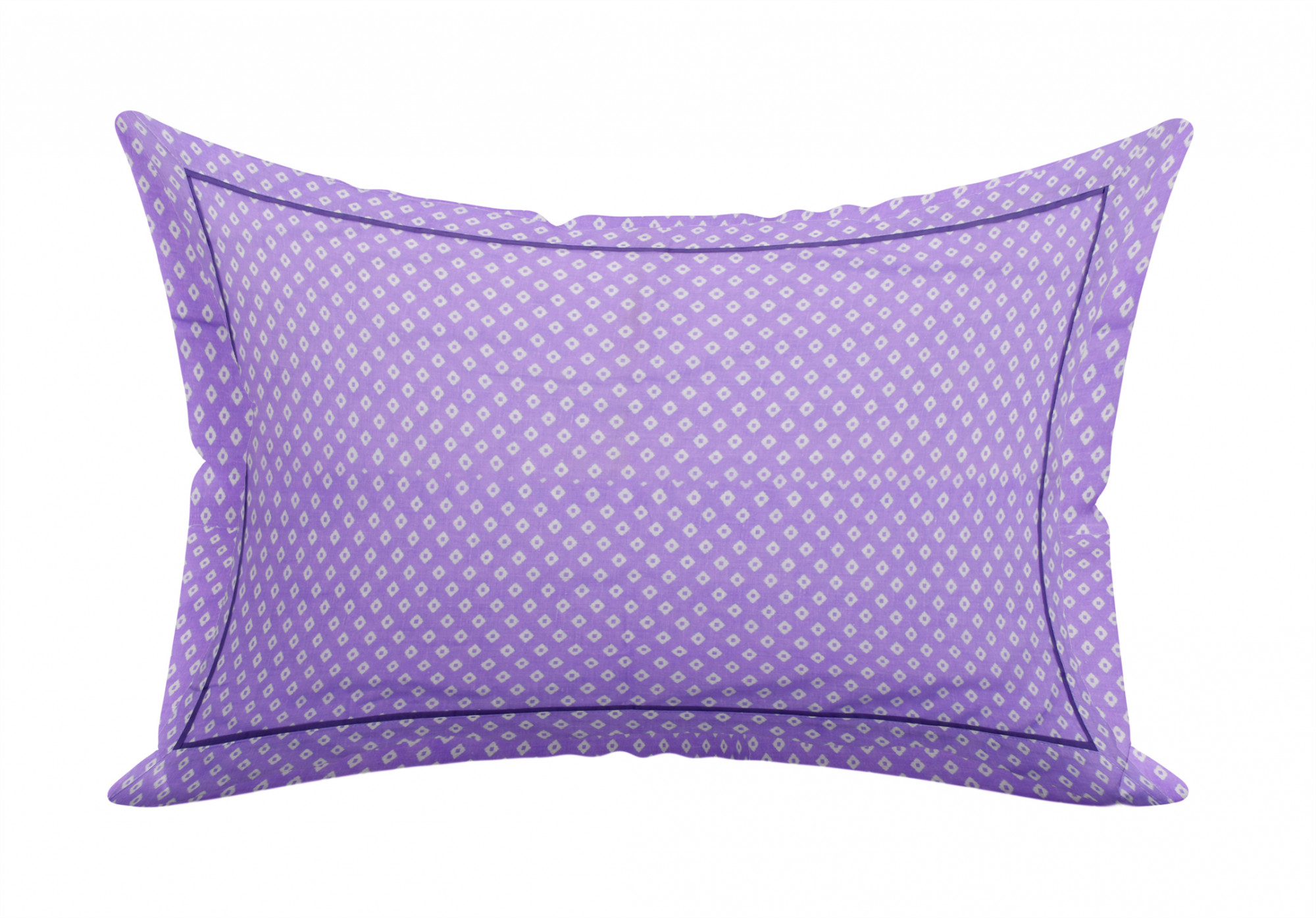 Kuber Industries Rhombus Design Cotton Pillow Covers, 18 x 28 inch,(Purple)