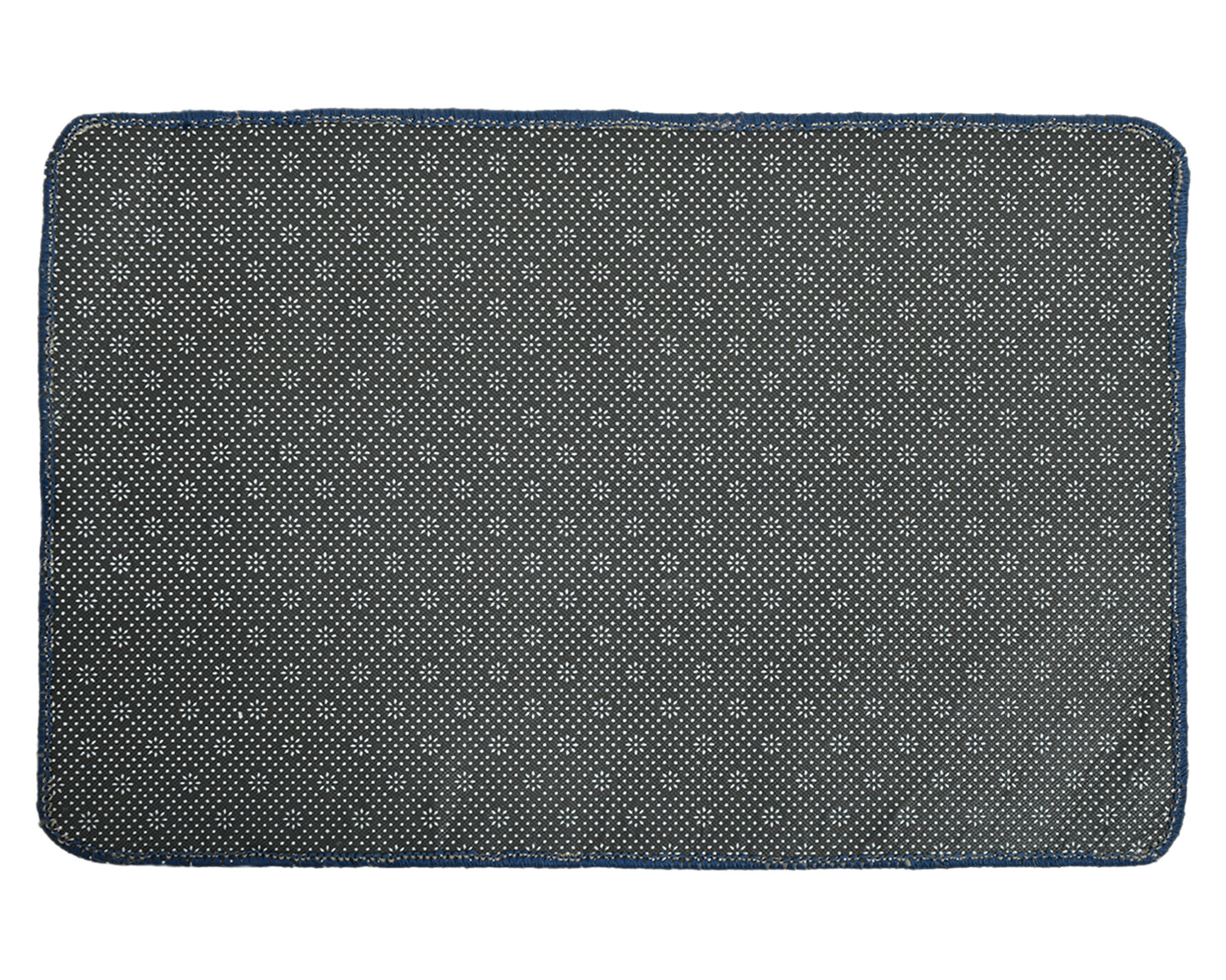Kuber Industries Rhombus Design Multiuses Home Décor Non-Slip Velvet Door Mat (Blue)