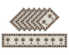 Kuber Industries Rich Fabric Table Runner &amp; Placemats For Living, Dinning, Office, Kitchen &amp; Wedding Set of 7 (Brown) 54KM4149