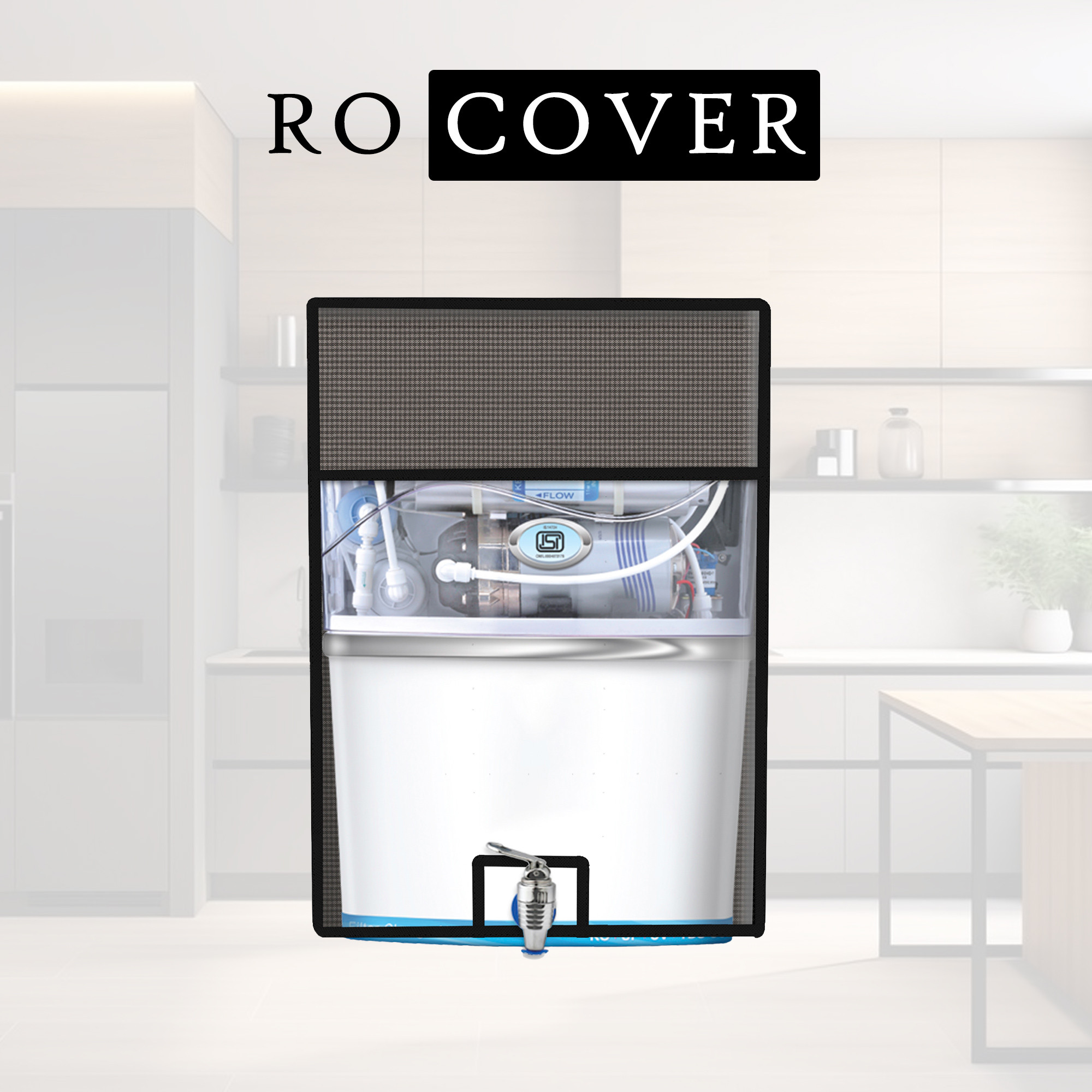 Kuber Industries Ro Cover  Free Size  Ro Water Purifier Cover  Dust Protective Ro Cover  Purifier Ro Cover  Water Purifier Cover  Ro Cover For Home Kitchen  Mini Check  Brown