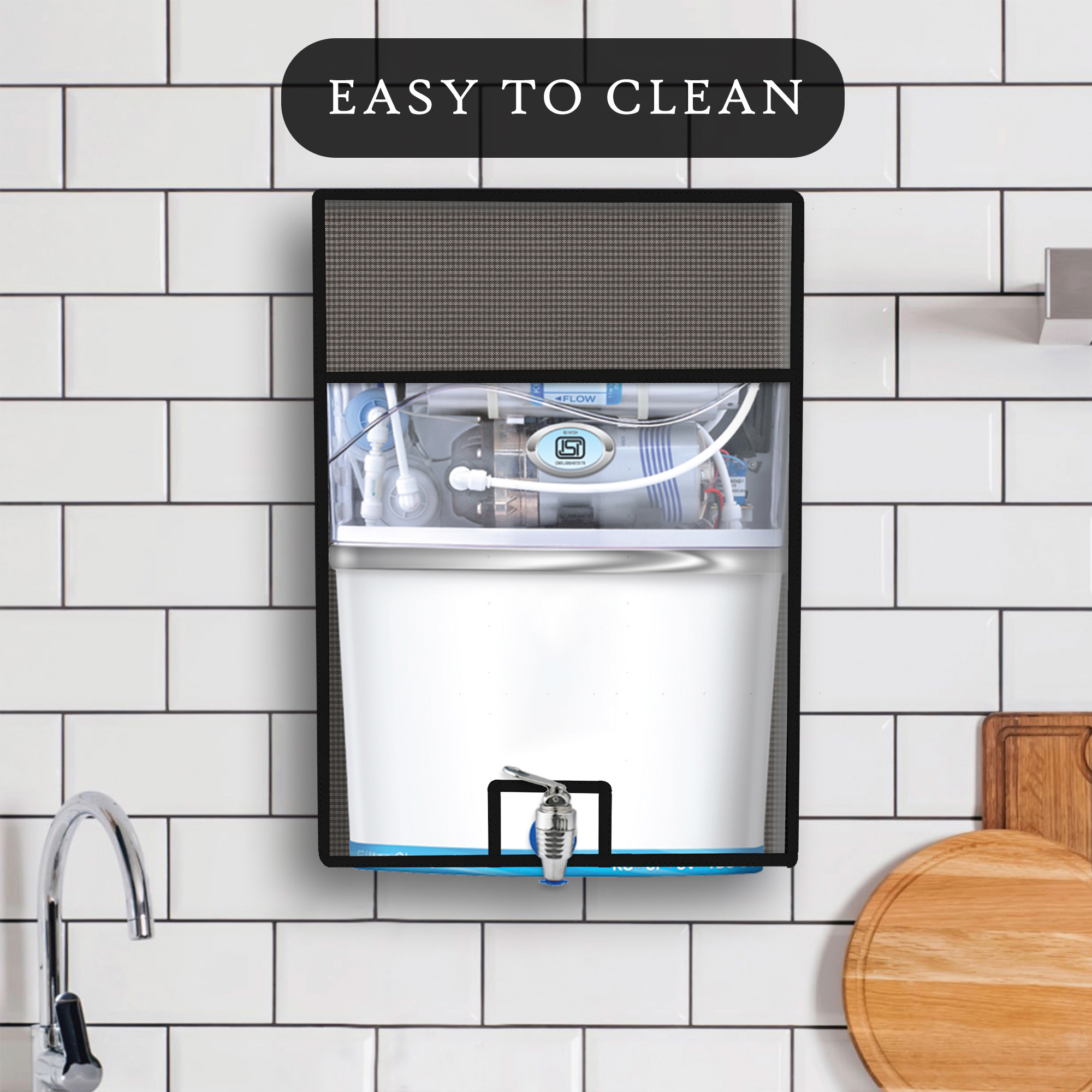 Kuber Industries Ro Cover  Free Size  Ro Water Purifier Cover  Dust Protective Ro Cover  Purifier Ro Cover  Water Purifier Cover  Ro Cover For Home Kitchen  Mini Check  Brown