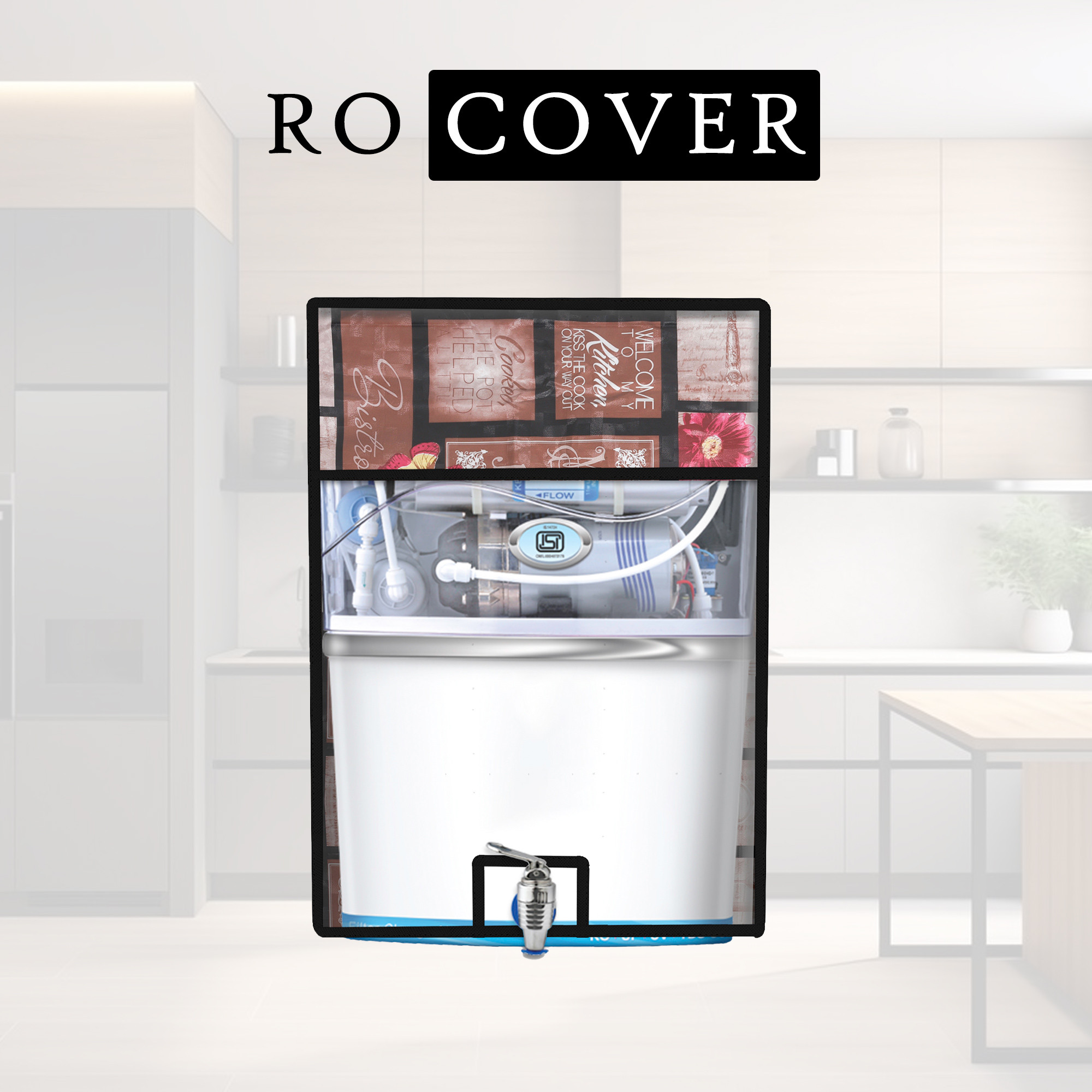 Kuber Industries Ro Cover  Free Size  Ro Water Purifier Cover  Dust Protective Ro Cover  Water Purifier Cover  Ro Cover For Kitchen  Kitchen Split  Brown