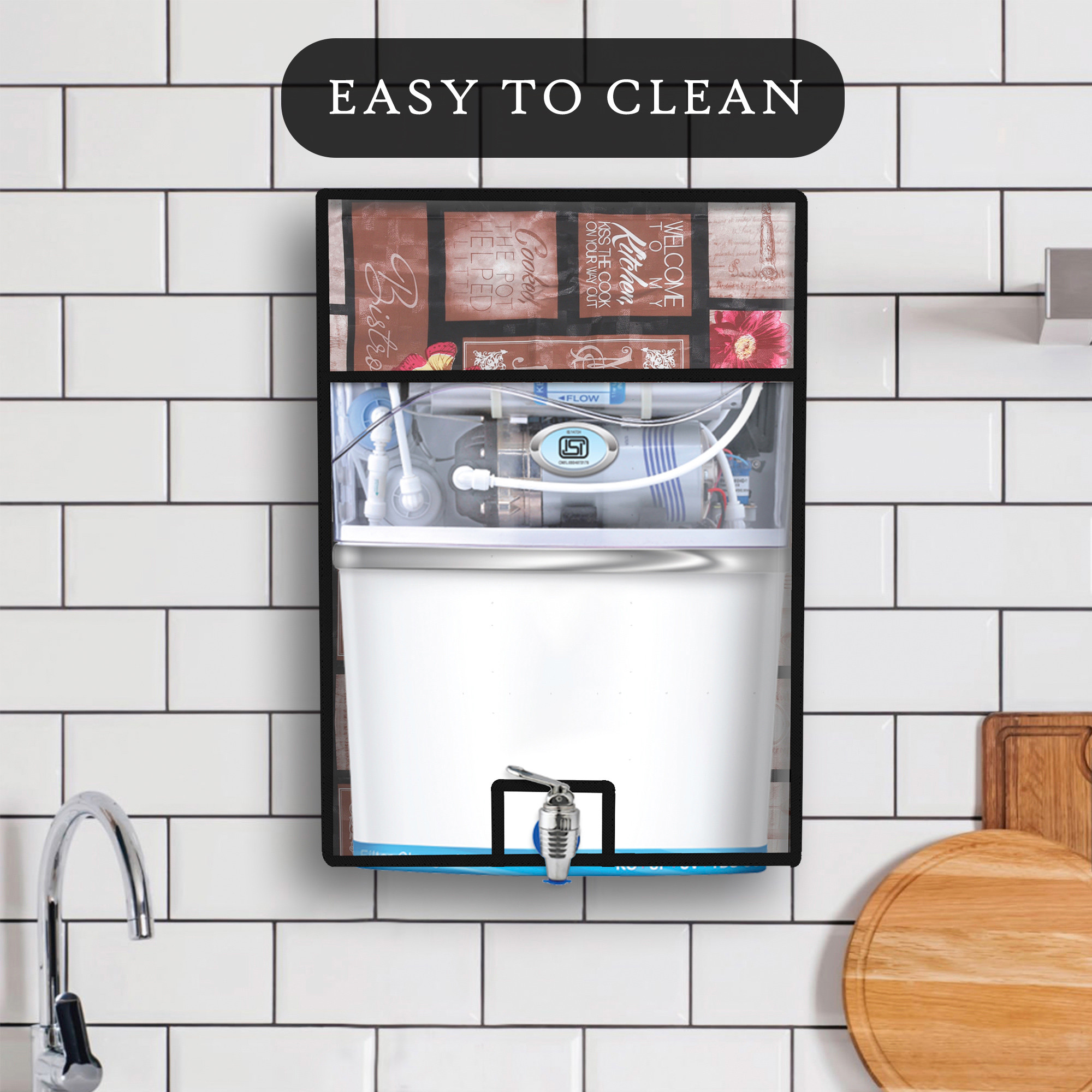 Kuber Industries Ro Cover  Free Size  Ro Water Purifier Cover  Dust Protective Ro Cover  Water Purifier Cover  Ro Cover For Kitchen  Kitchen Split  Brown