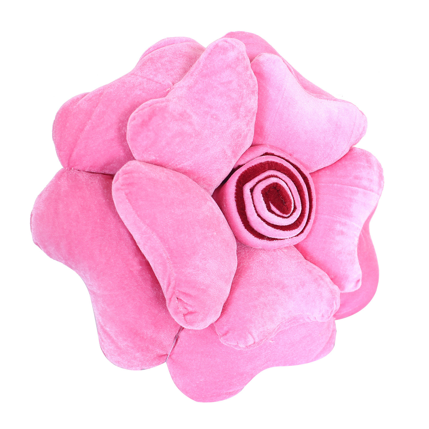 Kuber Industries Rose Flower Shaped Pair Cushion|Soft & Decorative Cushions for Living Room Bed,Sofa,Seating Area,13 Inch,(Pink)
