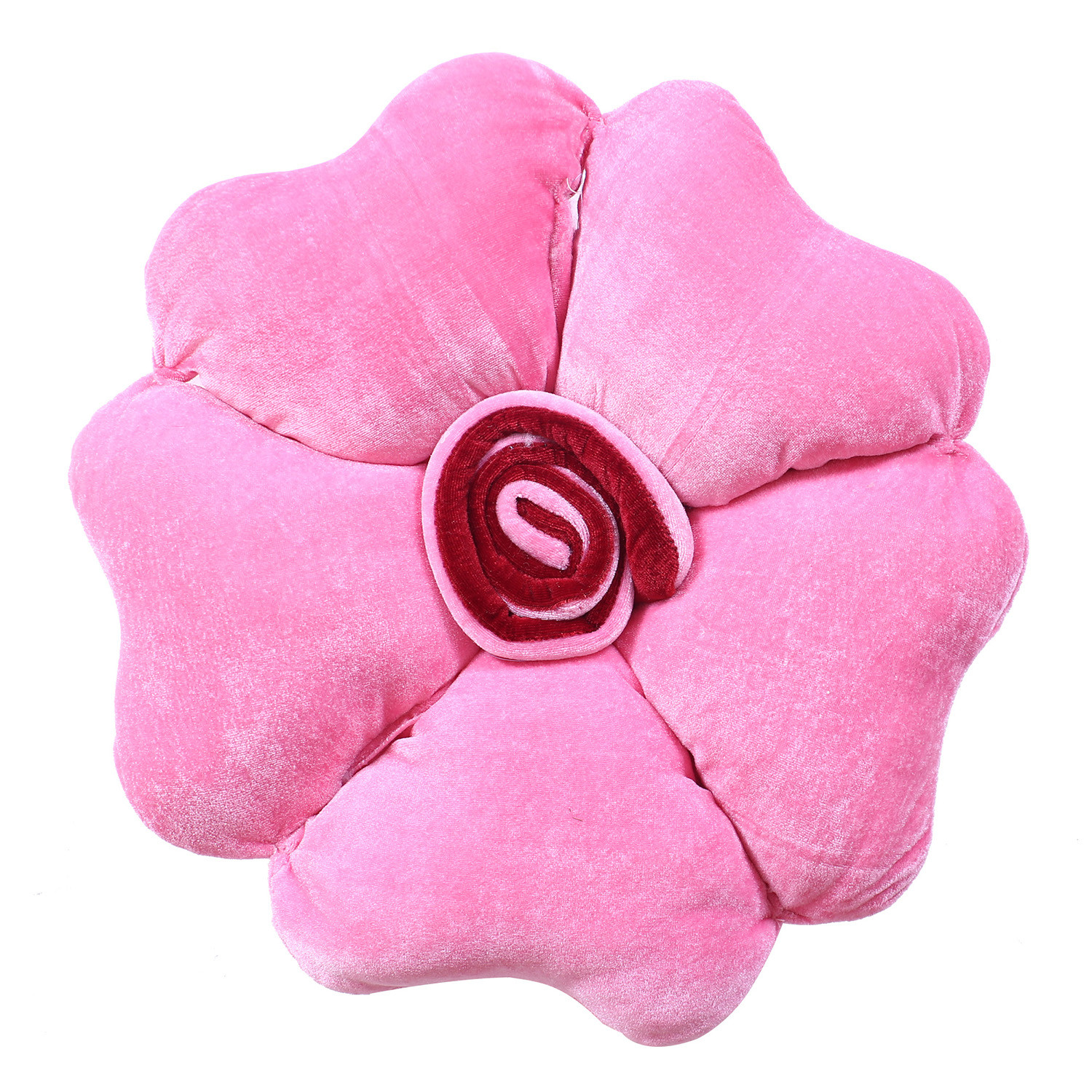 Kuber Industries Rose Flower Shaped Pair Cushion|Soft & Decorative Cushions for Living Room Bed,Sofa,Seating Area,13 Inch,(Pink)