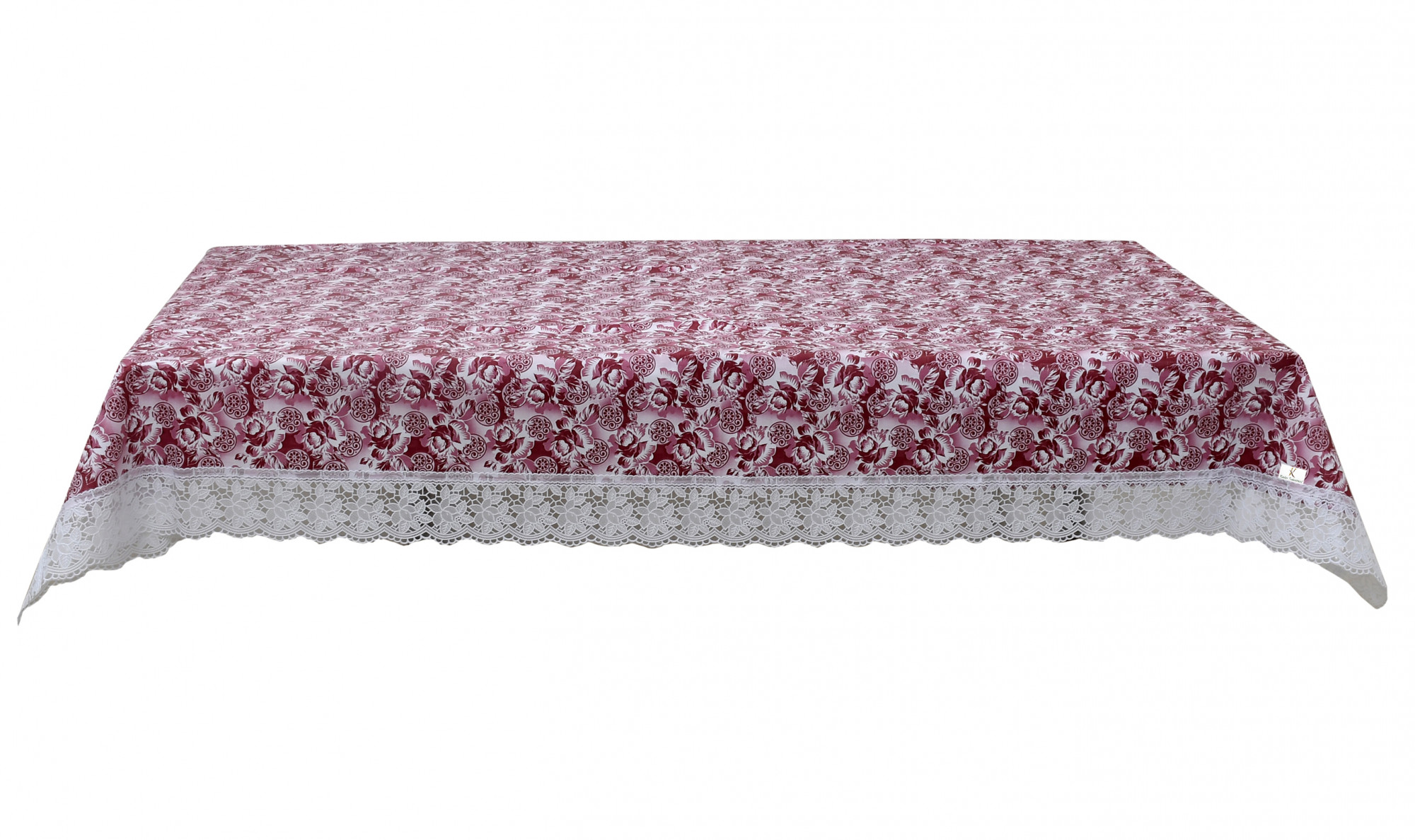 Kuber Industries Rose Print PVC 4 Seater Center Table Cover 40