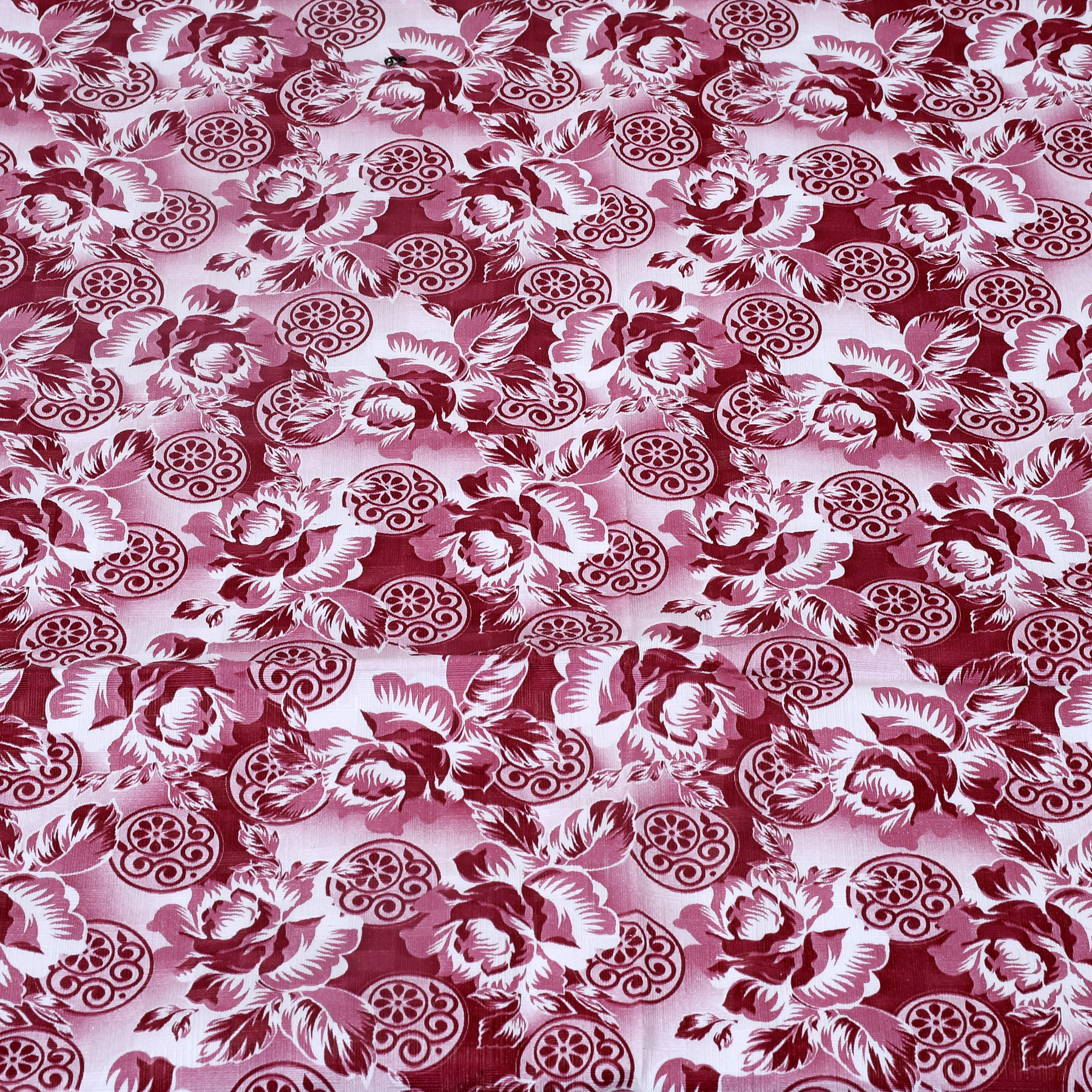 Kuber Industries Rose Print PVC 6 Seater Dining Table Cover 60