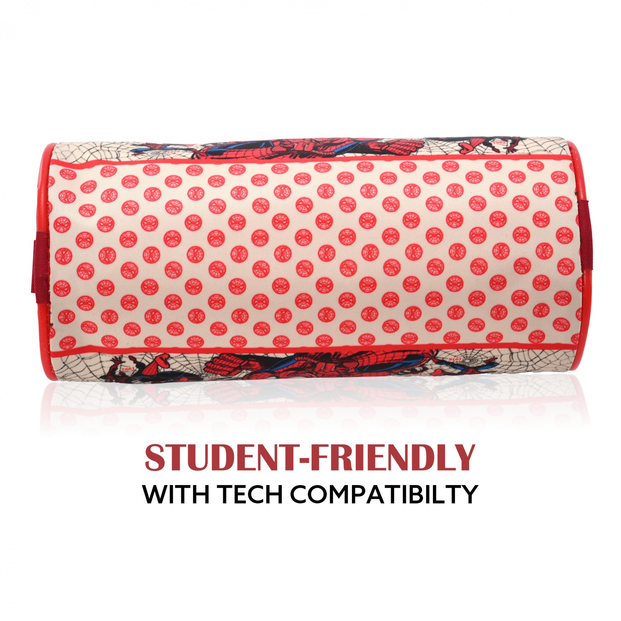 Kuber Industries Round Pencil Pouch  Amazing Spiderman Pencil Pouch for Kids  Multi-Purpose Travel Pouch  Stationary Holder  Travel Organizer  School Pencil Pouches  Geometry Box  Blue