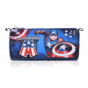 Round Pencil Pouch | Captain America Pencil Pouch for Kids | Multi-Purpose Travel Pouch | Stationary Holder | Travel Organizer | Pencil Utility School Pouches | Geometry Box | Blue