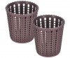 Kuber Industries Round Shape M 10 Multipurpose Plastic Holder/Organizer/Stand For Kitchen, Bathroom, Office Use -(Brown)-46KM0417