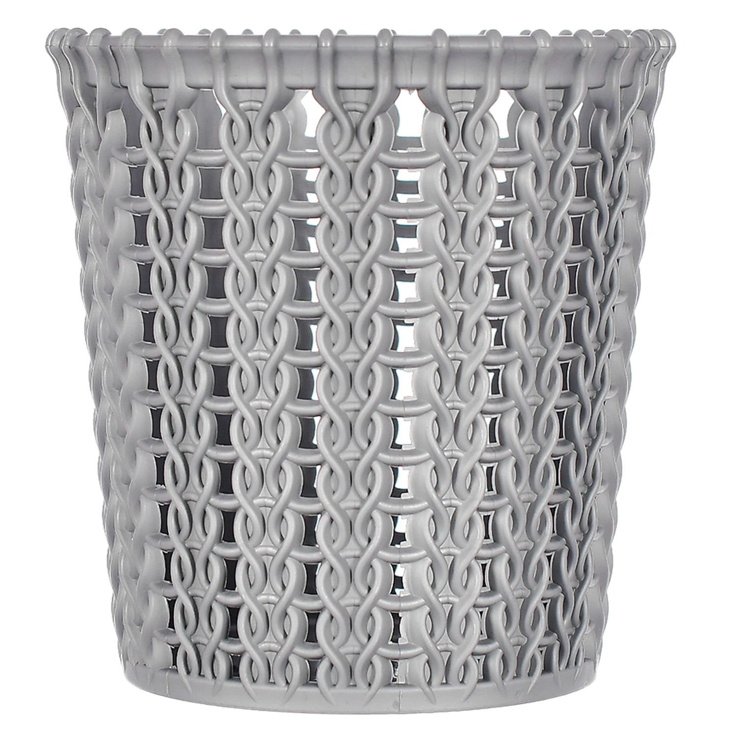 Kuber Industries Round Shape M 10 Multipurpose Plastic Holder/Organizer/Stand For Kitchen, Bathroom, Office Use -(Grey)-46KM0425