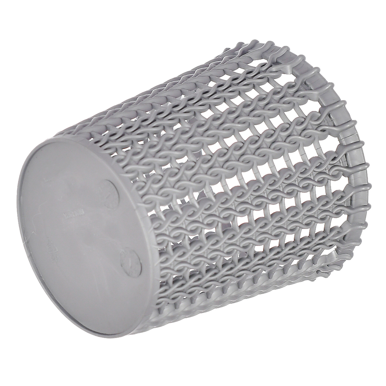 Kuber Industries Round Shape M 10 Multipurpose Plastic Holder/Organizer/Stand For Kitchen, Bathroom, Office Use -(Grey)-46KM0425