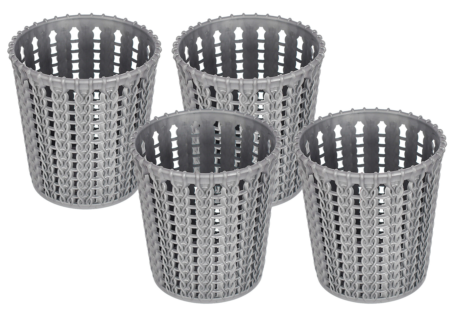 Kuber Industries Round Shape M 10 Multipurpose Plastic Holder/Organizer/Stand For Kitchen, Bathroom, Office Use -(Grey)-46KM0425