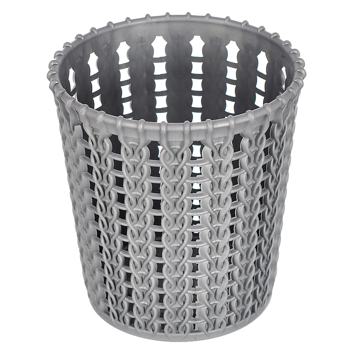 Kuber Industries Round Shape M 10 Multipurpose Plastic Holder/Organizer/Stand For Kitchen, Bathroom, Office Use - Pack of 2 (Brown & Grey)-46KM0431