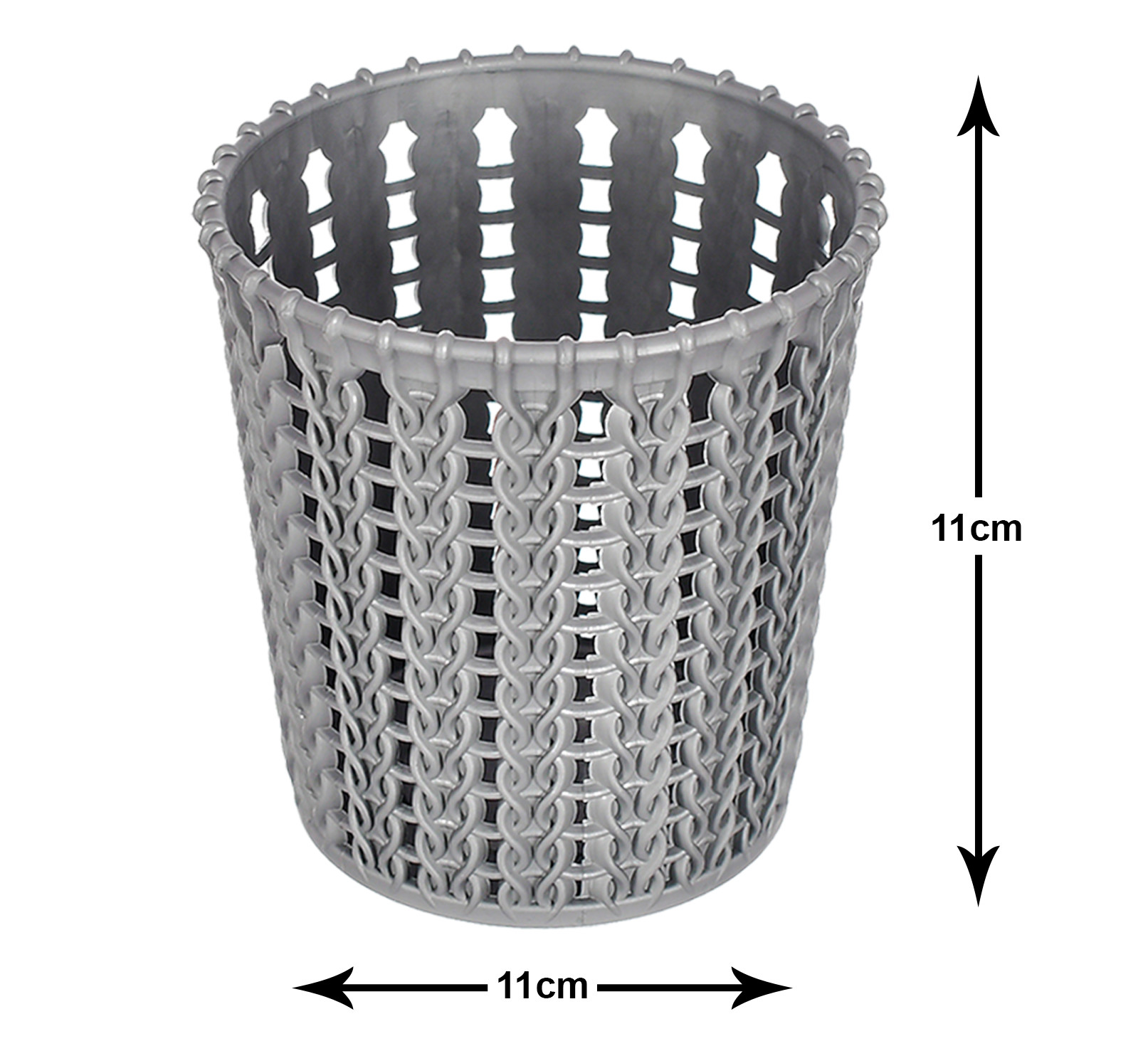 Kuber Industries Round Shape M 10 Multipurpose Plastic Holder/Organizer/Stand For Kitchen, Bathroom, Office Use - Pack of 4 (Brown & Grey)-46KM0433