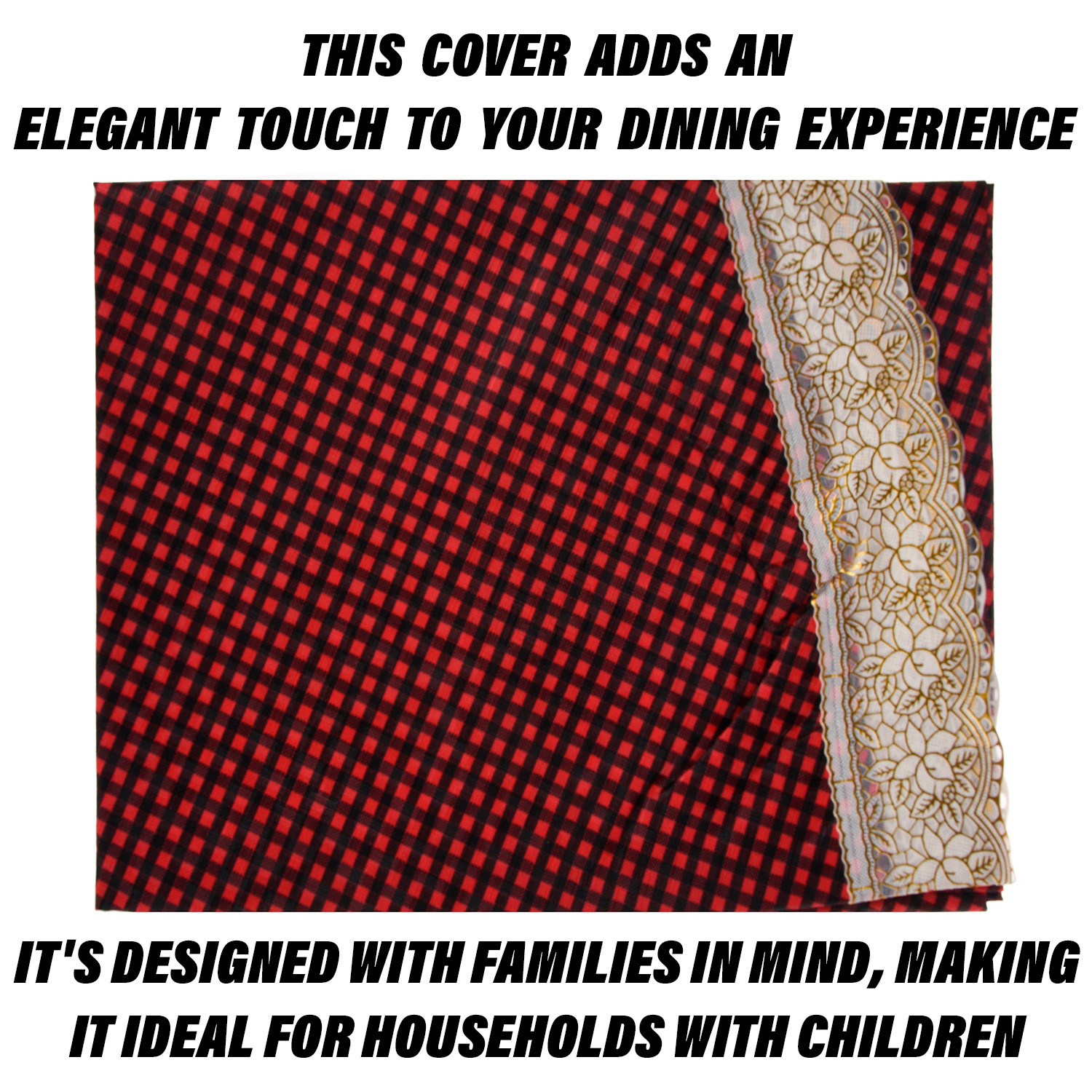 Kuber Industries Round Table Cover | Table Cloth for Round Tables | 4 Seater Round Table Cloth | Barik Check Kitchen Dining Tablecloth | Tabletop Cover | 60 Inch | Maroon