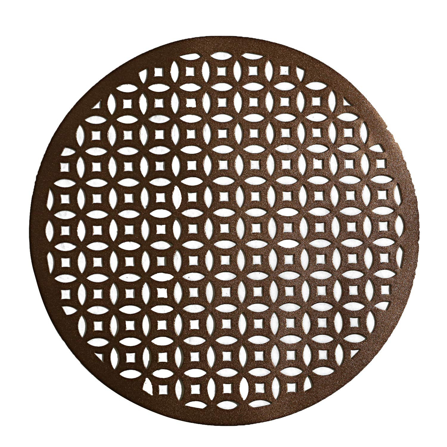 Kuber Industries Rounded Soft Leather Table Placemats, Set of 4 (Copper)