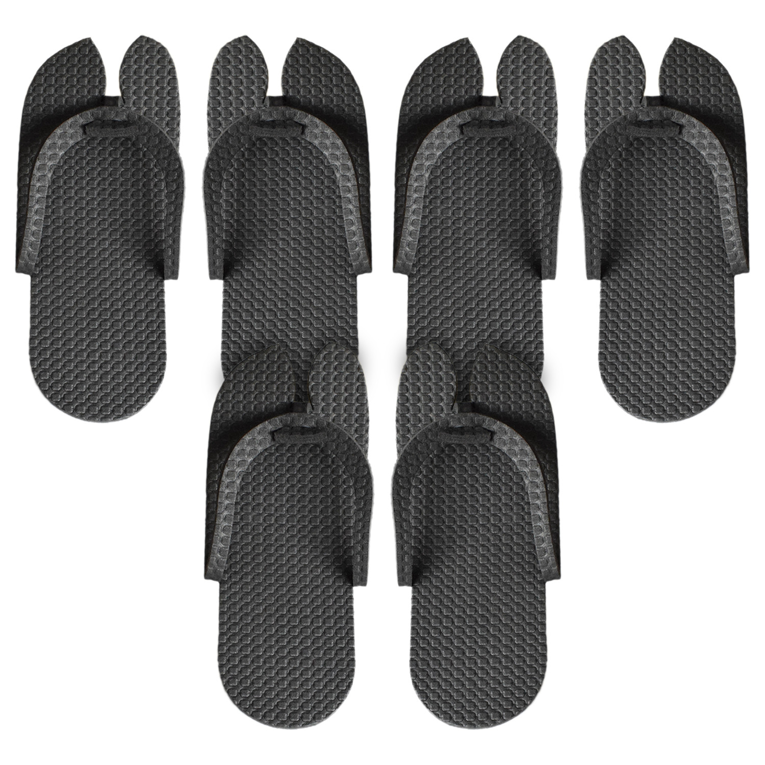 Kuber Industries Rubber Bathroom Slipper For Men & Women (Black) 54KM4212