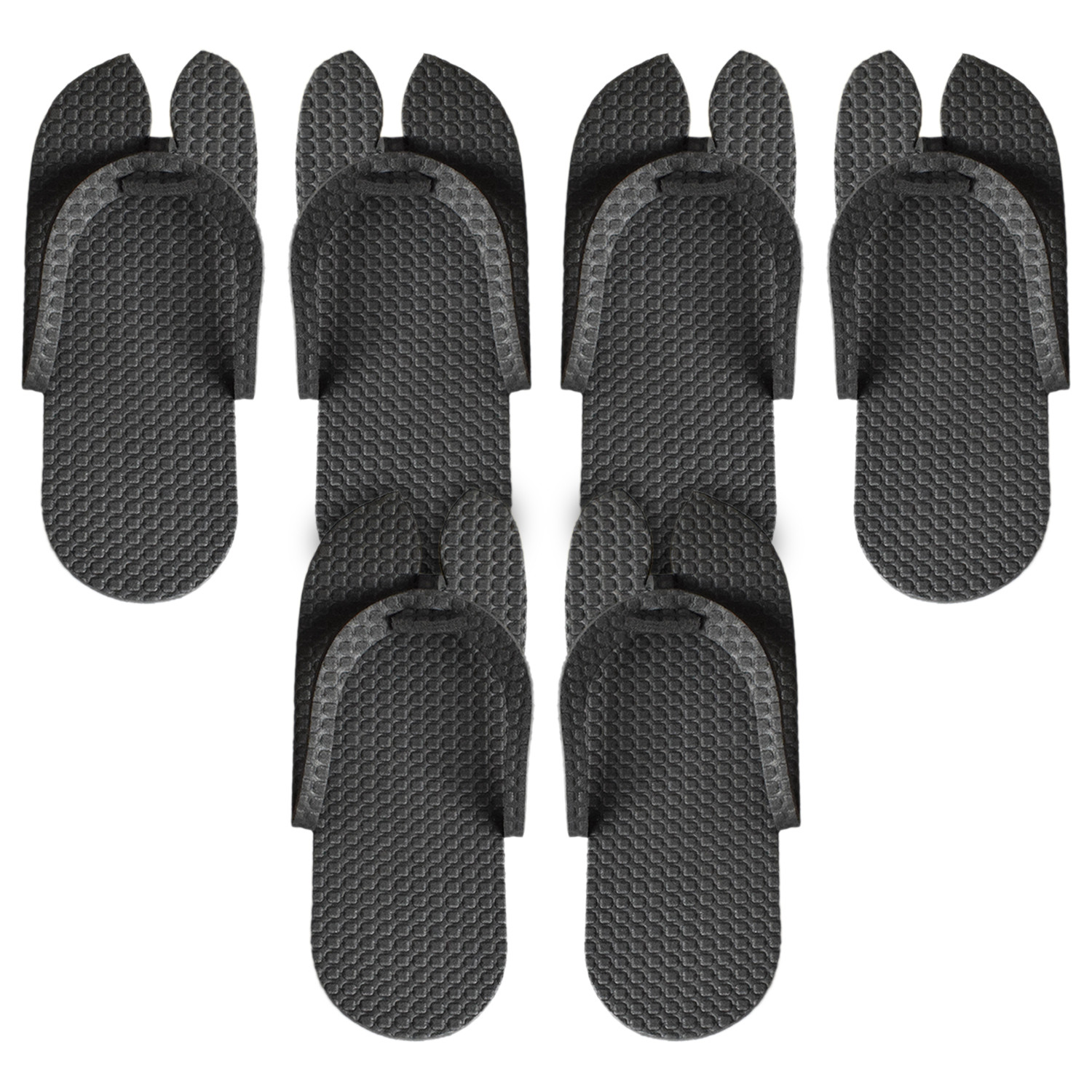 Kuber Industries Rubber Bathroom Slipper For Men & Women (Black) 54KM4212