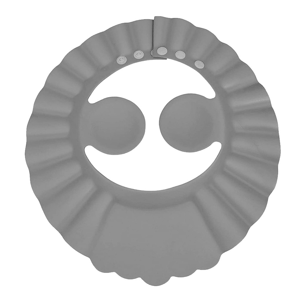 Kuber Industries Rubber Kids Adjustable Shower Cap For Wash Hair (Grey) 54KM4198
