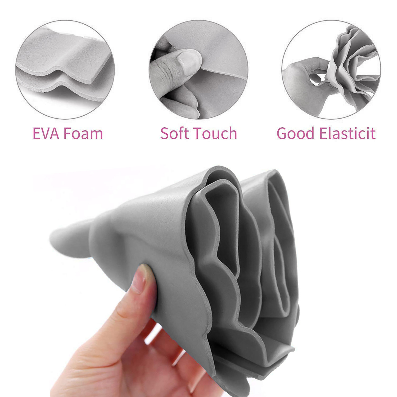 Kuber Industries Rubber Kids Adjustable Shower Cap For Wash Hair (Grey) 54KM4198