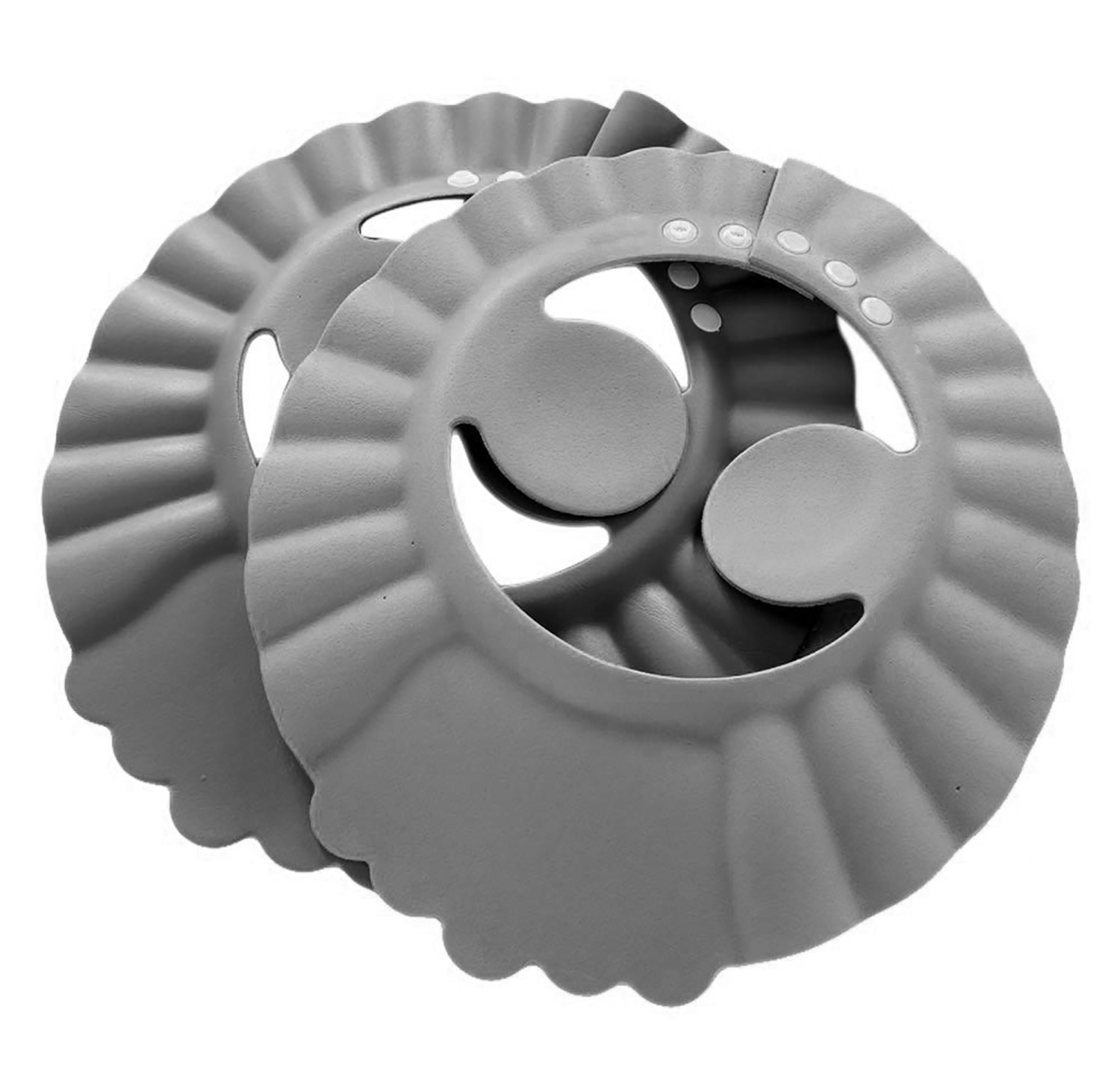 Kuber Industries Rubber Kids Adjustable Shower Cap For Wash Hair (Grey) 54KM4198
