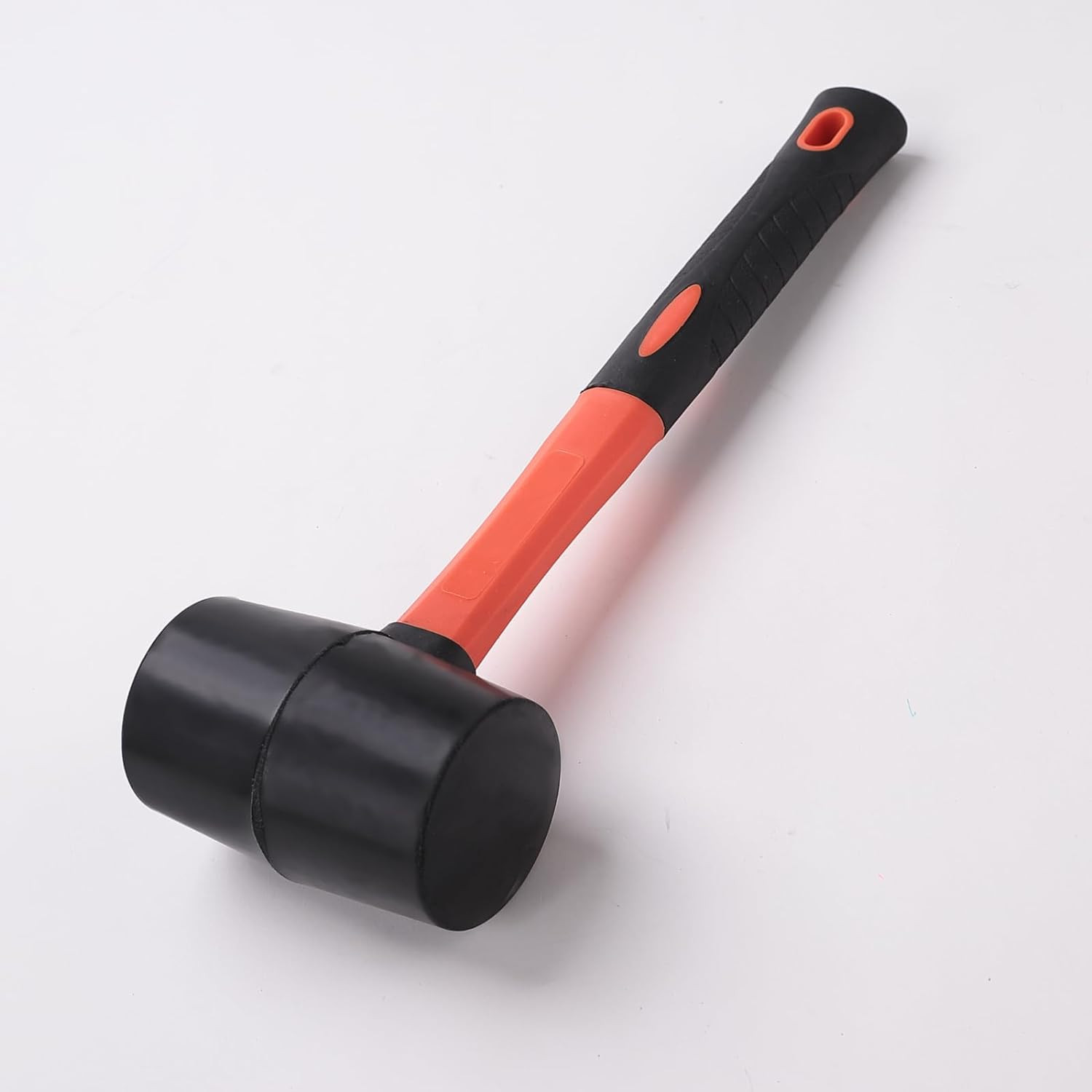 Kuber Industries Rubber Mallet|Non-Slip Small Hammer For Tiles|Soft Impact & No Damage (Red & Black)