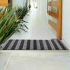 Kuber Industries Rubber Strips Design Door Mat For Porch/Kitchen/Bathroom/Laundry Room, 24&quot;x36&quot; (Grey) 54KM3998