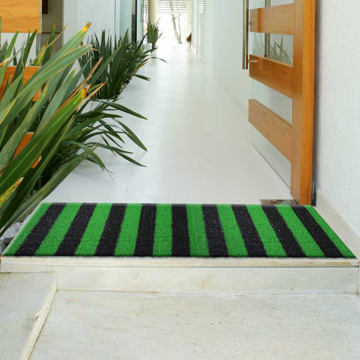 Kuber Industries Rubber Strips Design Door Mat For Porch/Kitchen/Bathroom/Laundry Room, 24