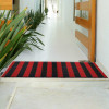 Kuber Industries Rubber Strips Design Door Mat For Porch/Kitchen/Bathroom/Laundry Room, 24&quot;x36&quot; (Red) 54KM3999