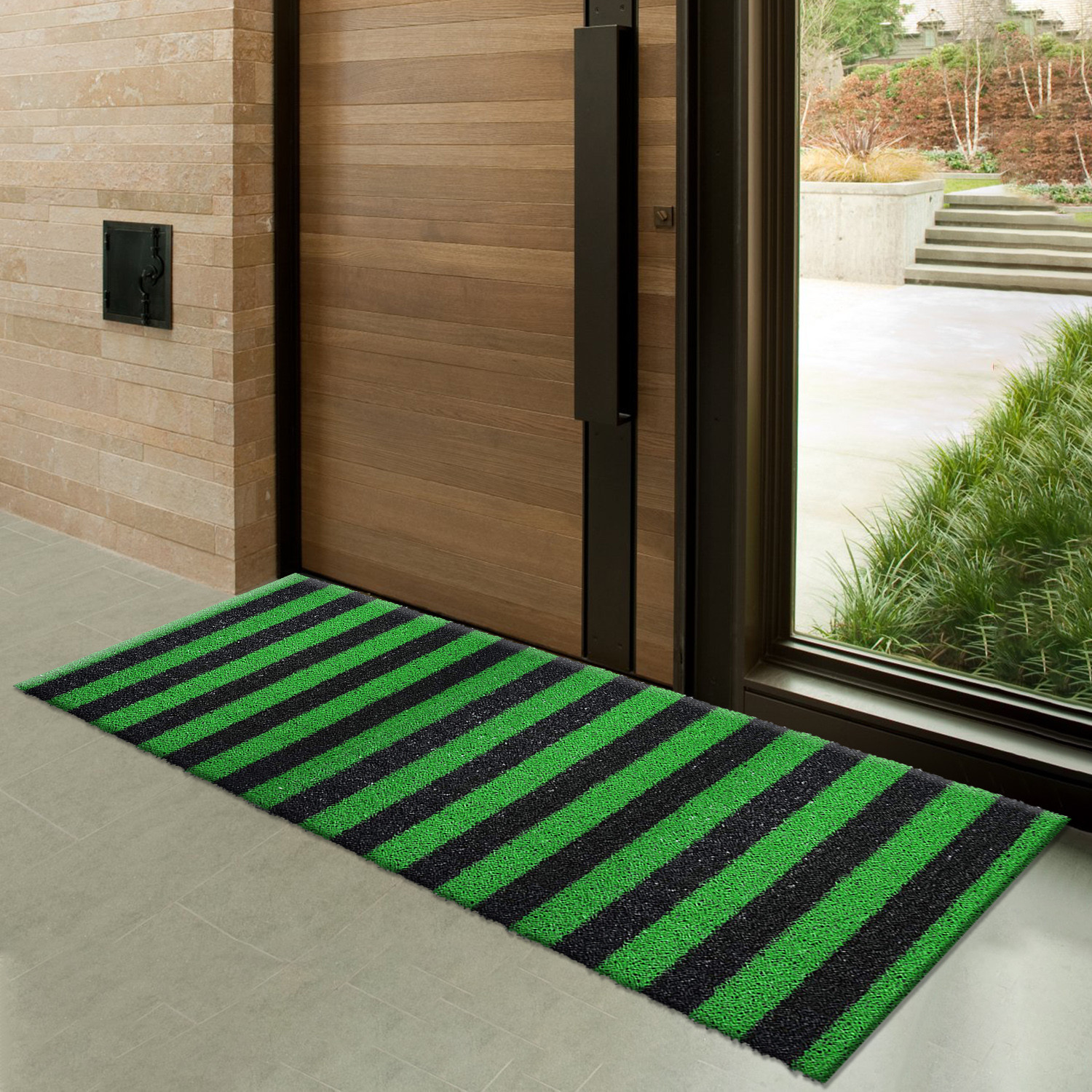 Kuber Industries Rubber Strips Design Door Mat For Porch/Kitchen/Bathroom/Laundry Room, 24