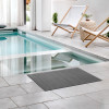 Kuber Industries Rubber Waterproof Anti-Skid Swimming Pool Mat|Shower Mat|Rainmat For Entrance Area,Bathroom,16 x 24 Inch (Gray)