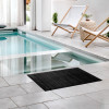 Kuber Industries Rubber Waterproof Anti-Skid Swimming Pool Mat|Shower Mat|Rainmat For Entrance Area,Bathroom,16 x 24 Inch (Black)