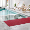 Kuber Industries Rubber Waterproof Anti-Skid Swimming Pool Mat|Shower Mat|Rainmat For Entrance Area,Bathroom,2 x 4 Feet (Red)