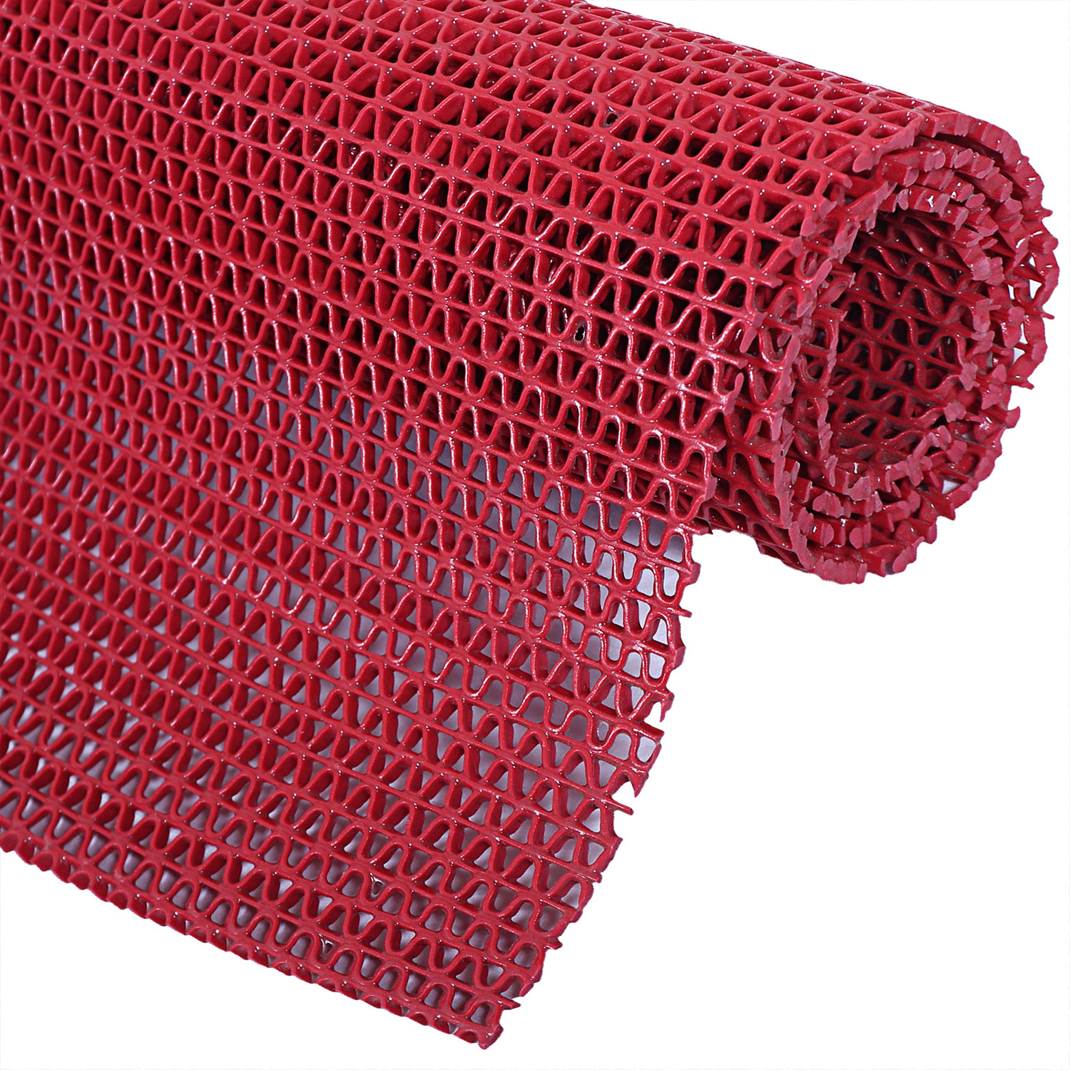 Kuber Industries Rubber Waterproof Anti-Skid Swimming Pool Mat|Shower Mat|Rainmat For Entrance Area,Bathroom,2 x 14 Feet (Red)