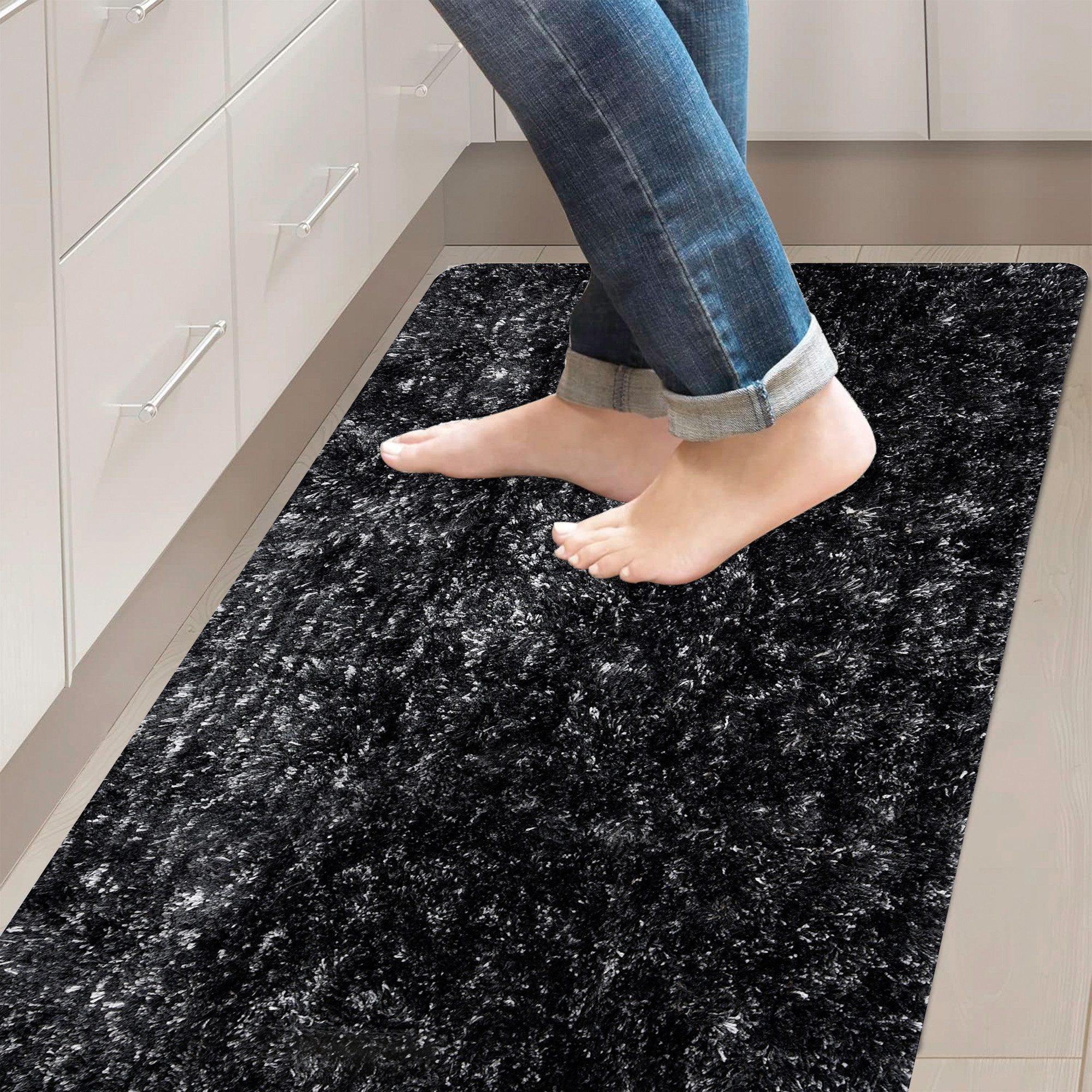 Kuber Industries Runner  Bedside Runner for Bedroom  Runner for Living Room  Lexus Home Decor Carpet Runner  Anti Skid Carpet Rug Mat  Kitchen Runner  22x55  Gray