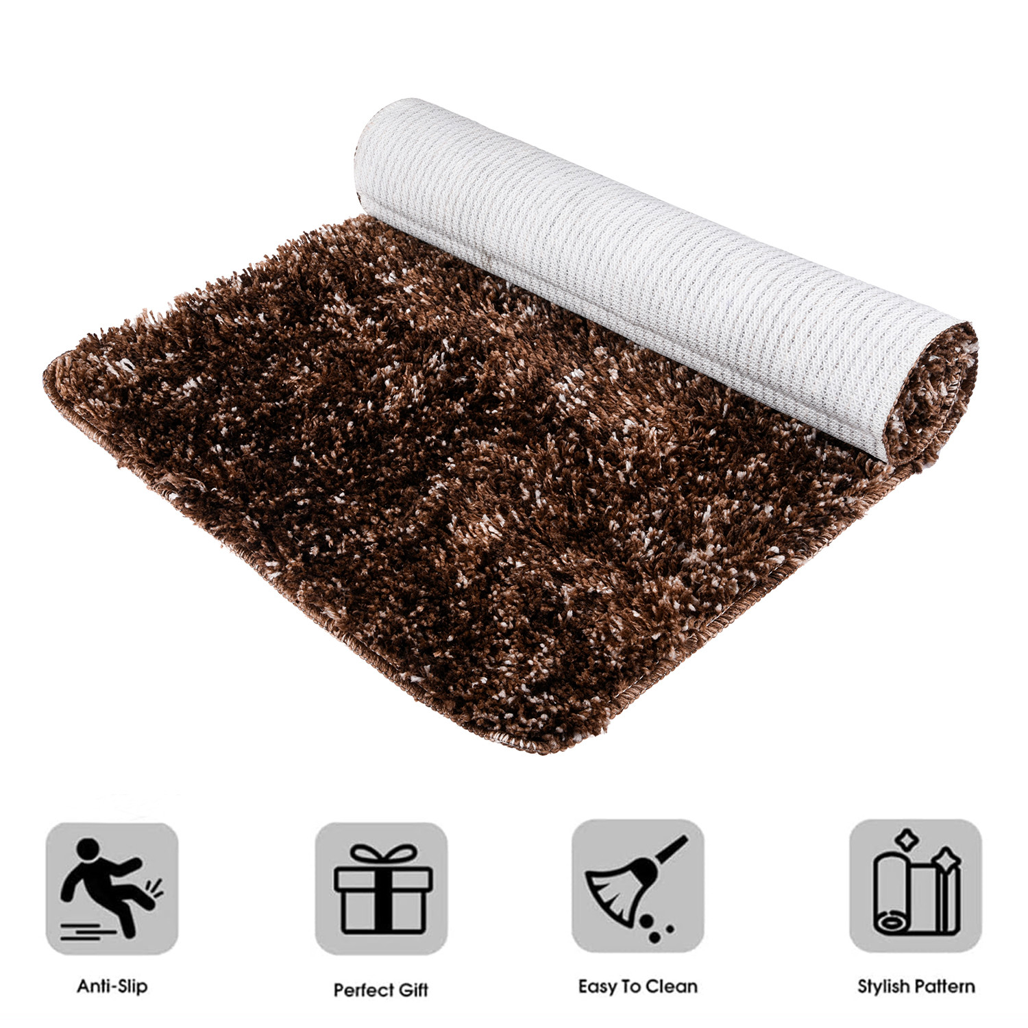 Kuber Industries Runner  Bedside Runner for Bedroom  Runner for Living Room  Lexus Home Decor Carpet Runner  Anti Skid Carpet Rug Mat  Kitchen Runner  22x55  Brown