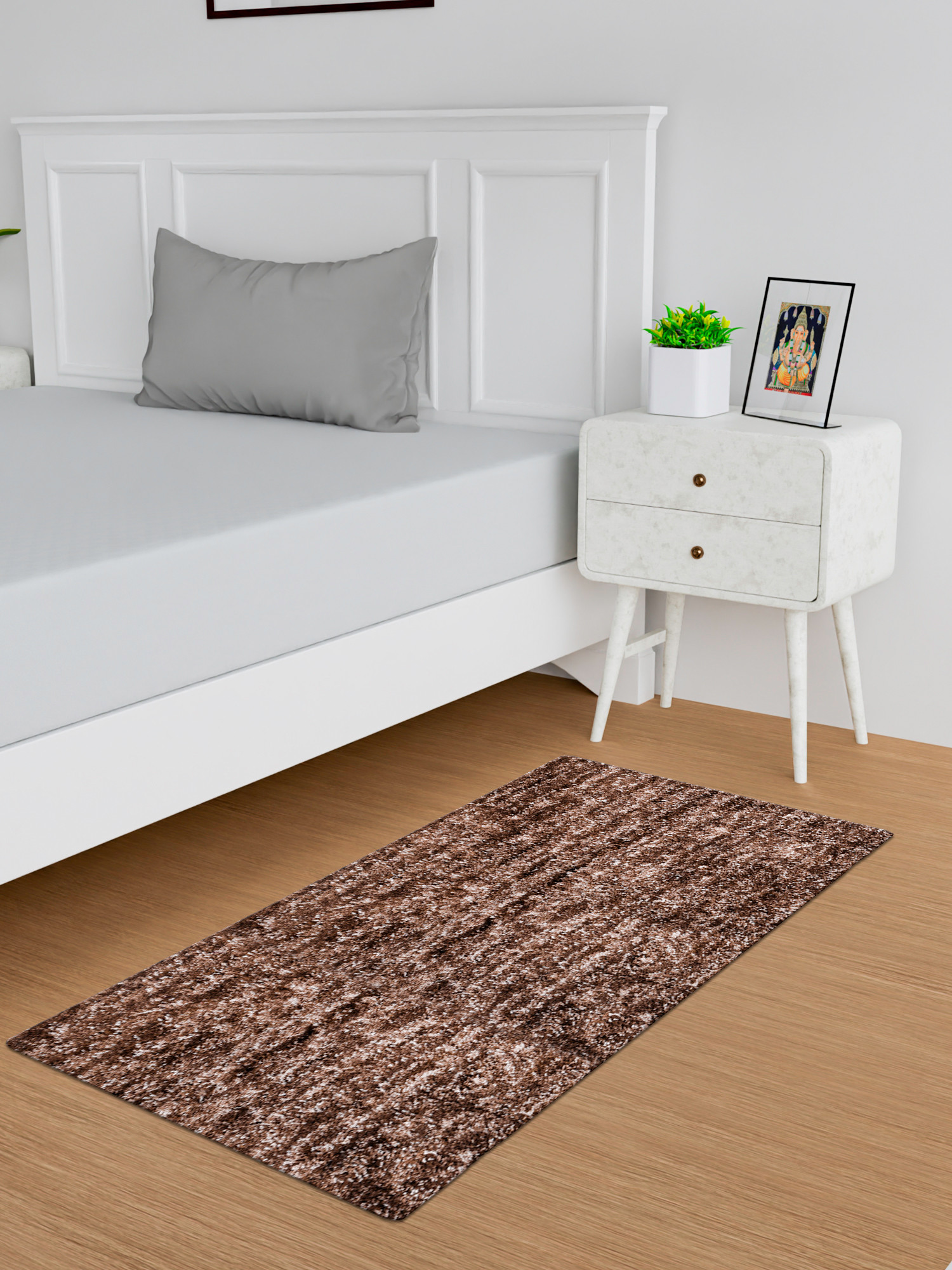 Kuber Industries Runner  Bedside Runner for Bedroom  Runner for Living Room  Lexus Home Decor Carpet Runner  Anti Skid Carpet Rug Mat  Kitchen Runner  22x55  Brown