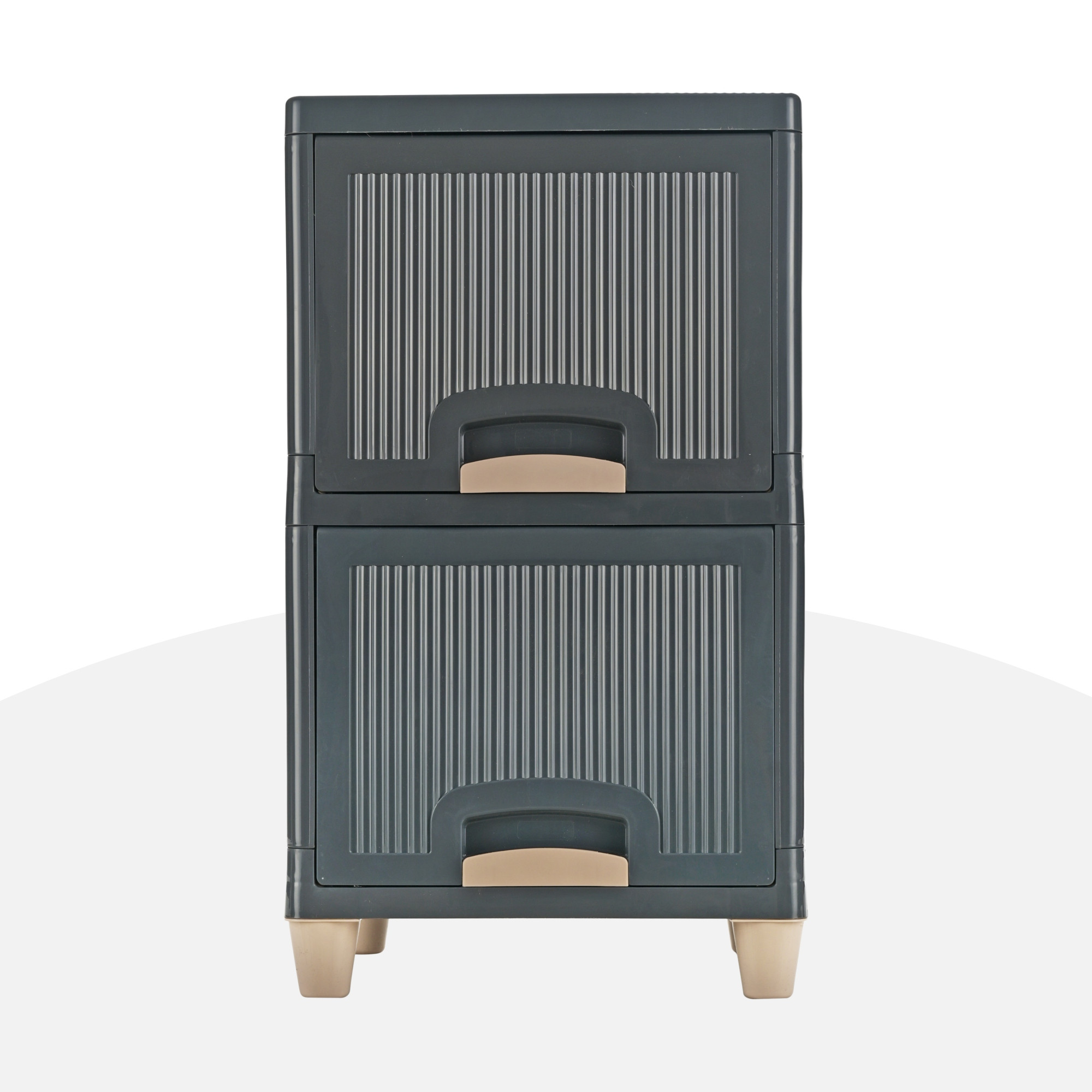 Kuber Industries s Cabinet Storage Organizer  Multipurpose Folding Storage Racks  Clothes Drawer Organizer for Wardrobe  Grey