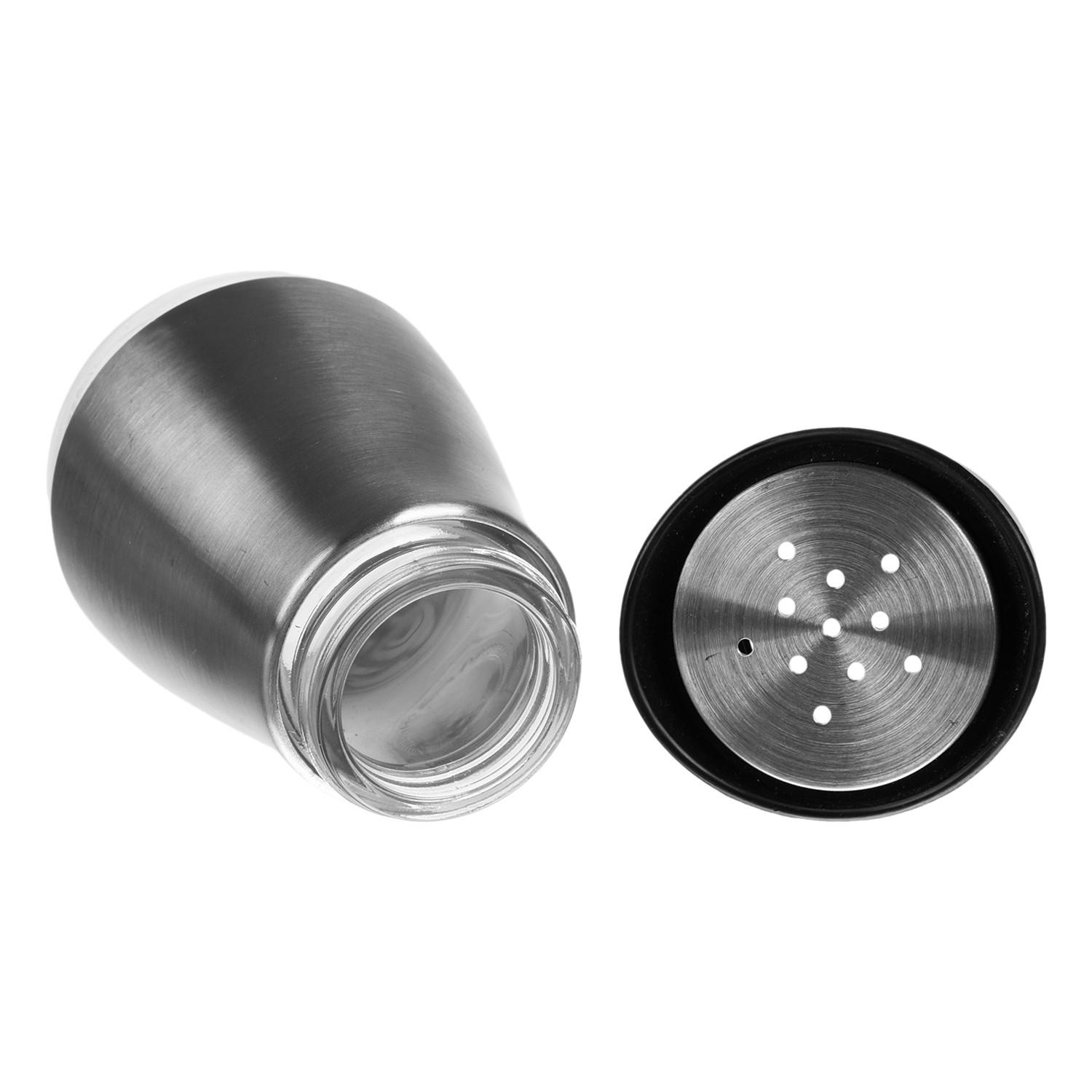 Kuber Industries Salt Shaker Box | Stainless Steel Pepper Shaker Box | Chilli Flakes Seasoning Sprinkler Box | Namak Daani | Dining Table Masala Box Dabbi | Pack of 2 | Multi