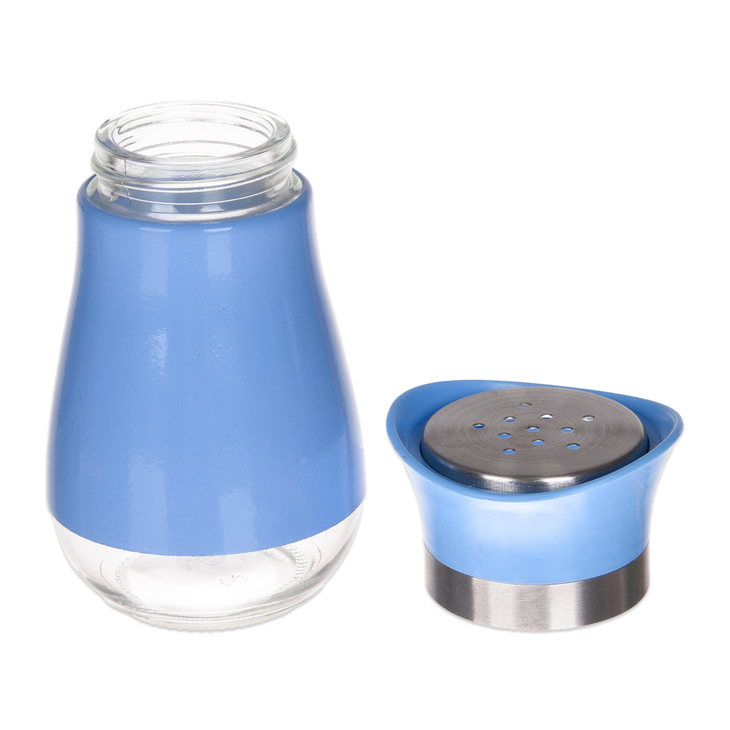 Kuber Industries Salt Shaker Box | Stainless Steel Pepper Shaker Box | Chilli Flakes Seasoning Sprinkler Box | Namak Daani | Dining Table Masala Box Dabbi | Pack of 2 | Multi