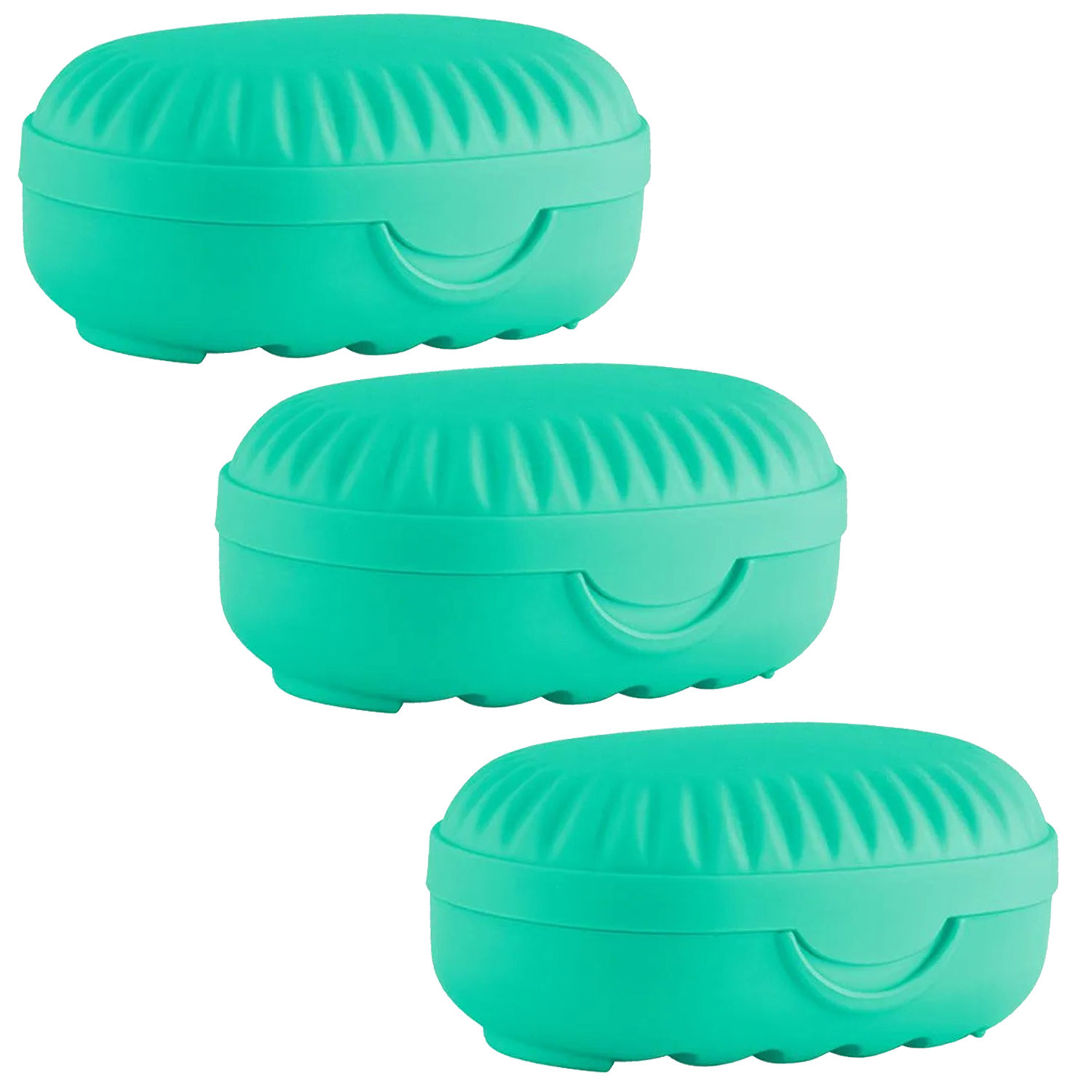 Kuber Industries Saop Holder For Bathroom|Portable Plastic Self Draining Soap Holder|Leakproof Soap Box For Bathroom,Outdoor Camping,Traveling|(Sky Blue)